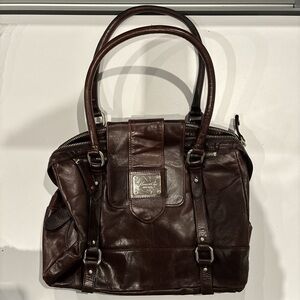 Kenneth Cole Dark Brown Leather Satchel